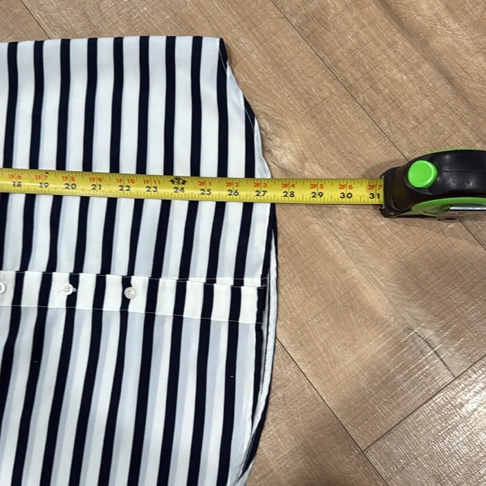J. Crew Button Front Striped Tank Navy & White Size 0 - Picture 6 of 8